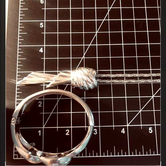 Vintage signed MONET Modernist Necklace & bracelet - Picture 12 of 13